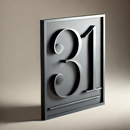 Decorative Steel Address Sign - “Modern Elegance”Sample product * not currently available